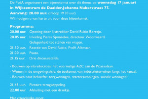 Bijeenkomst 17 januari, toekomst van de woningbouw in Alkmaar